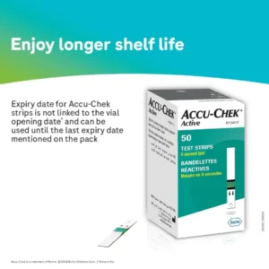 Accu-Chek Active Blood Glucose Glucometer With  10 Strips - Image 6
