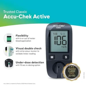 Accu-Chek Active Blood Glucose Glucometer With  10 Strips - Image 4