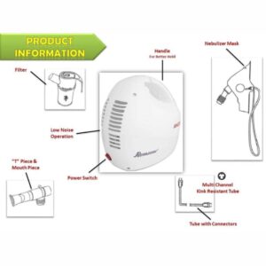 Romsons Angel Nebulizer Machine, Compact & Lightweight Compressor Nebulizer for Kids and Adult with Mask - Image 2