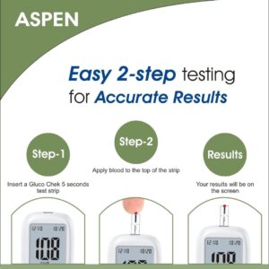 Aspen Gluco Chek 5Sec, 25 Strips (Only Strips, No Glucometer) - Image 5