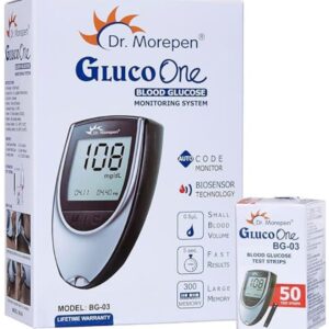 Dr. Morepen BG-03 Gluco One Glucometer Combo, 50 Strips