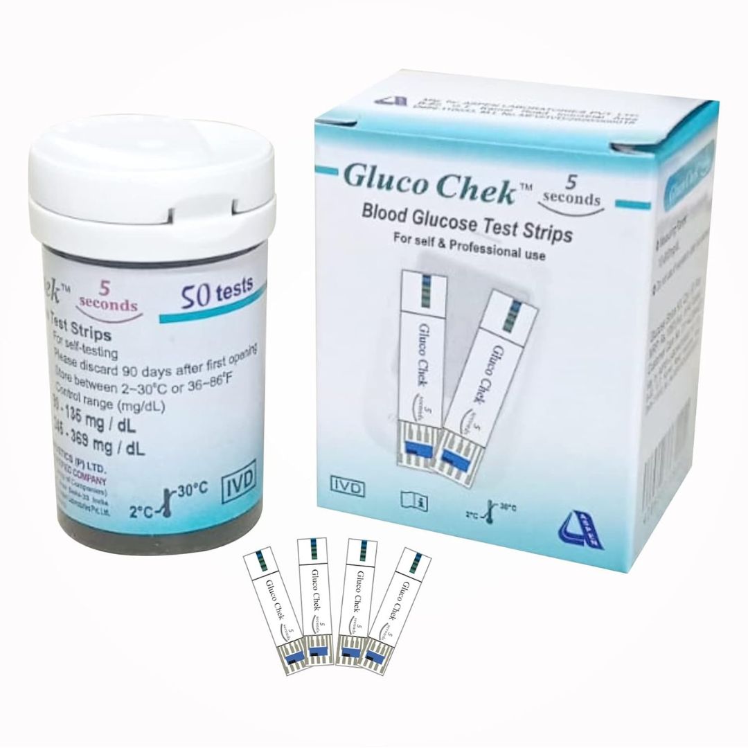 Aspen Gluco Chek 5Sec , 50 Strips (Only Strips, No Glucometer)