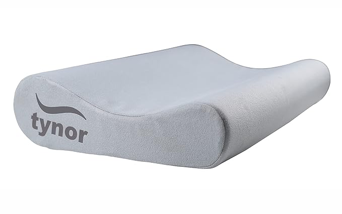TYNOR Cervical Pillow – Memory Foam Neck Support (Grey, Standard Size)